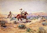 Charles Marion Russell Roping a Wolf painting
